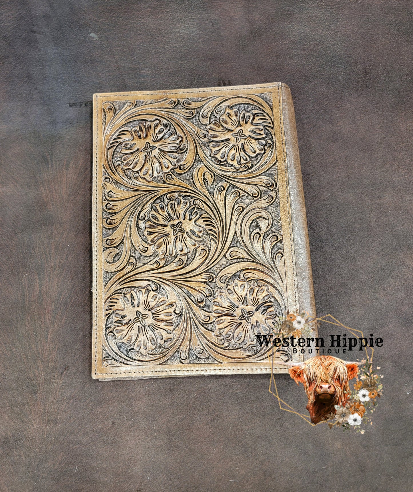 Tooled Leather & Hide Bible Cover