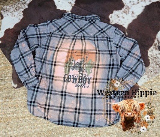 Cowboy killer bleached flannel SIZE XL