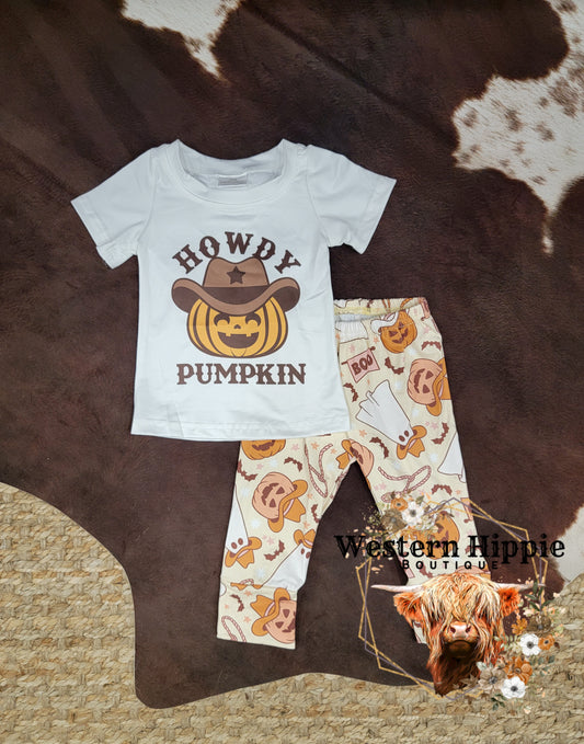 Howdy pumpkin pants set