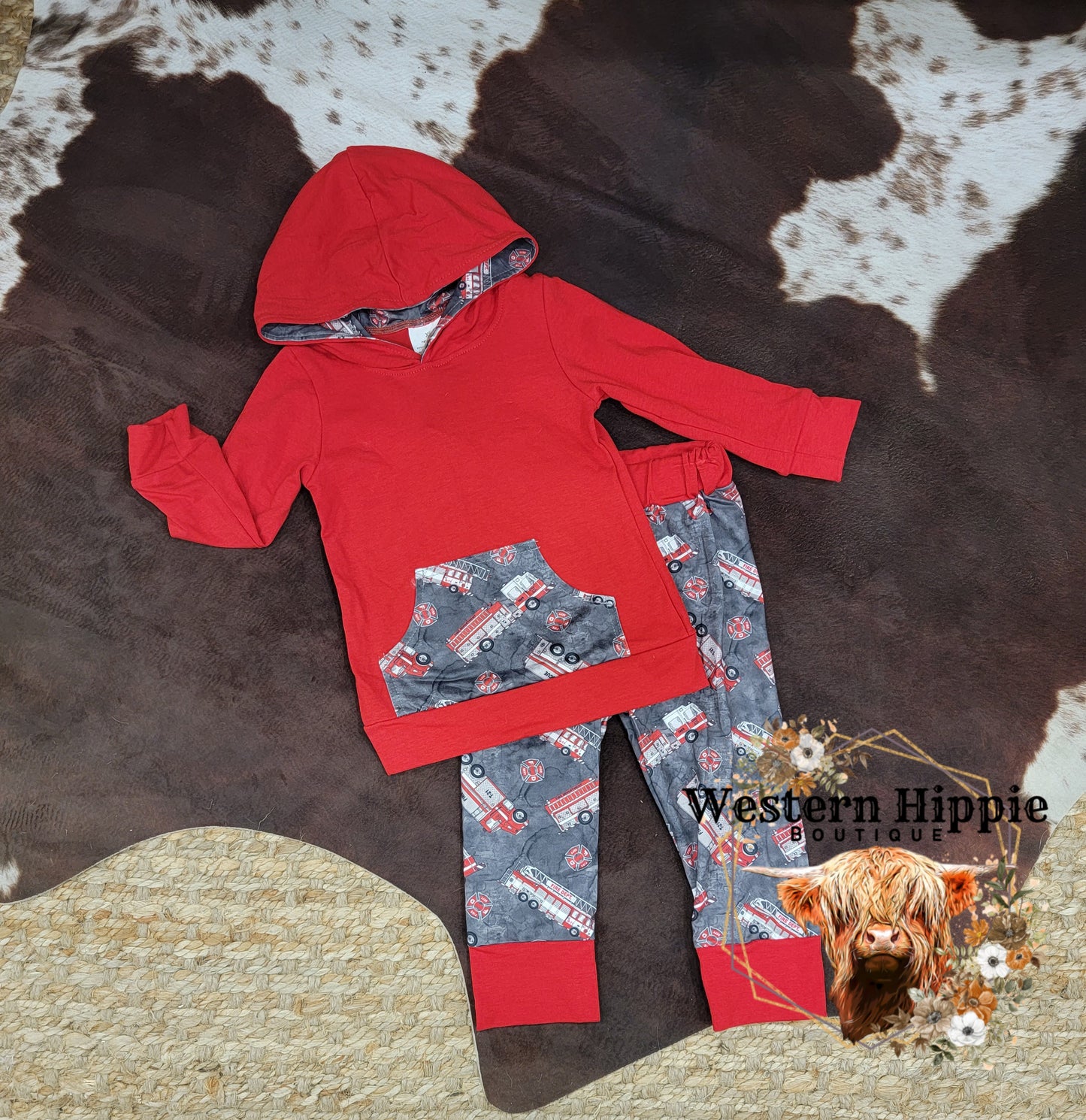 Firefighter hoodie pants set