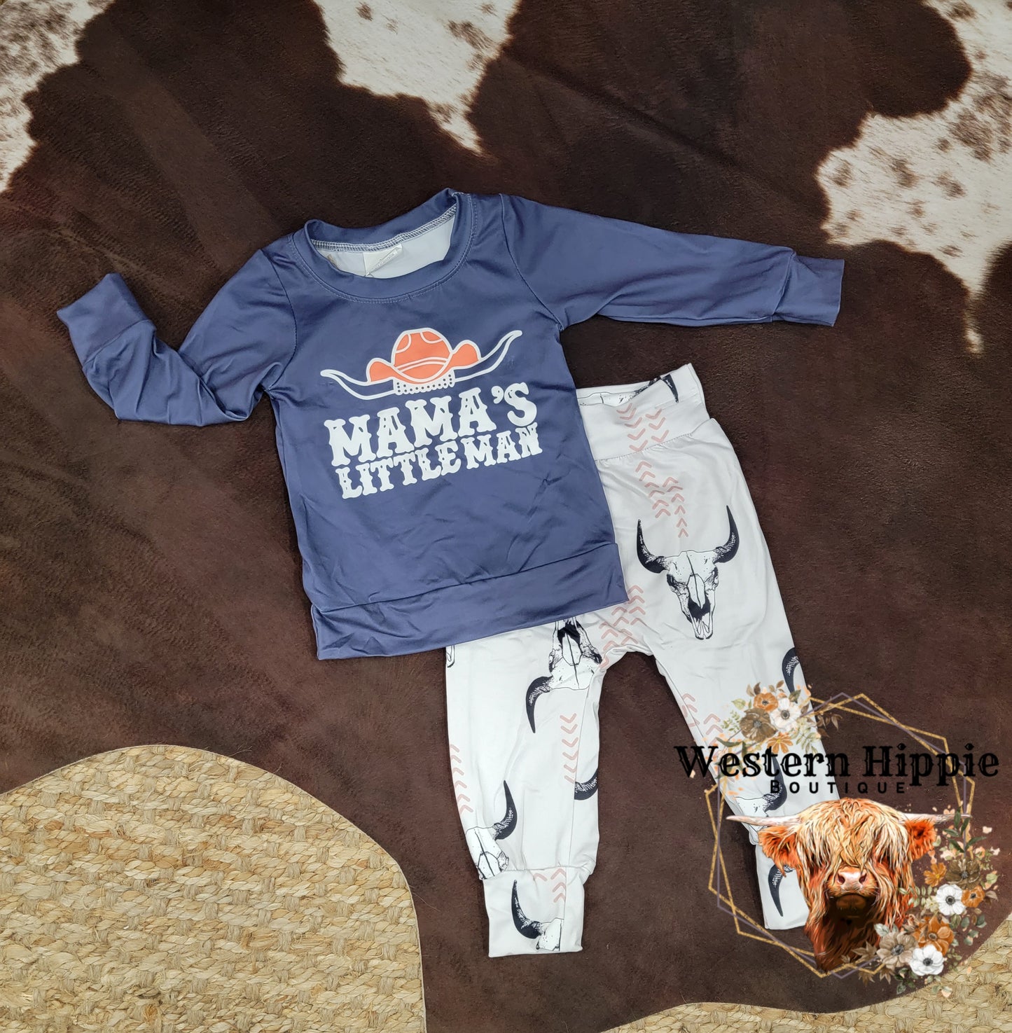 Mama's little man pants set