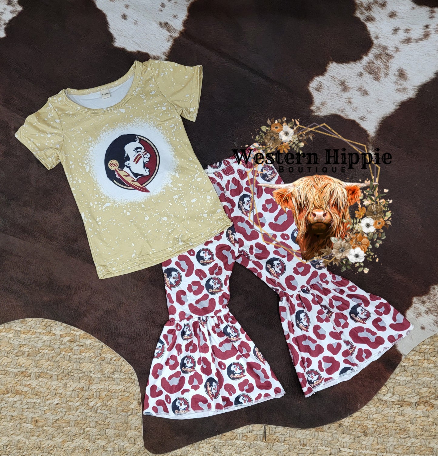 Florida noles bell bottoms set