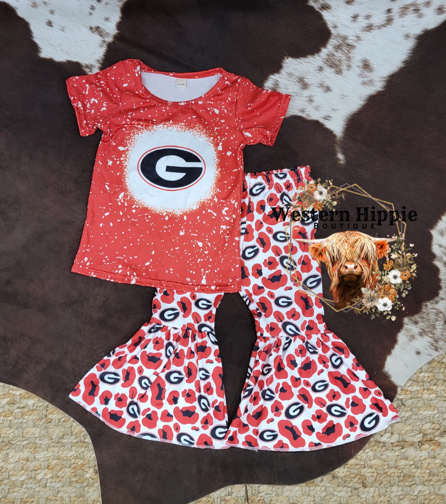 Georgia bulldogs bell bottoms set