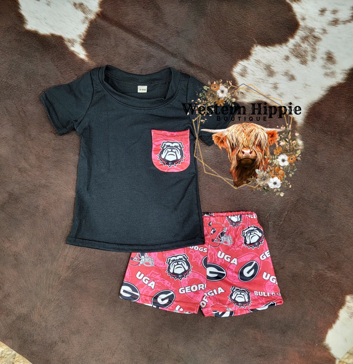 Georgia bulldogs shorts set