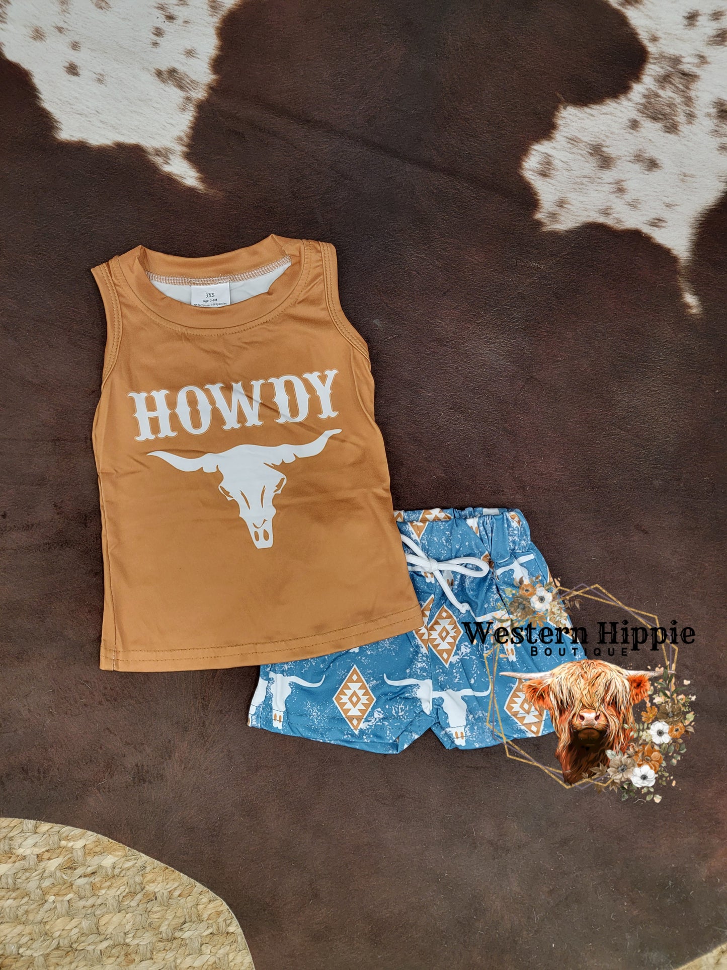 Howdy tank shorts set