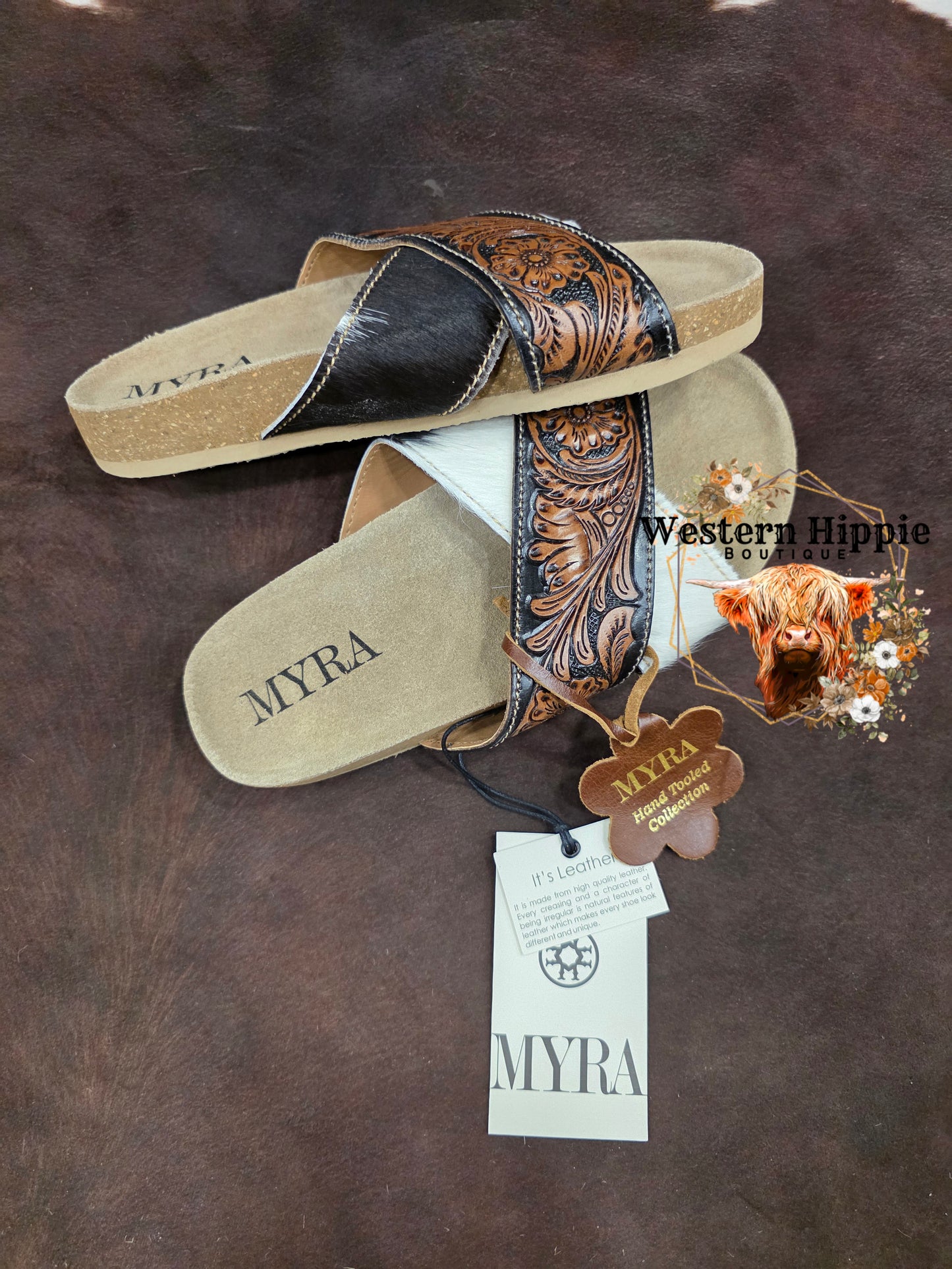 Myra Nevada Handtooled Leather Flats