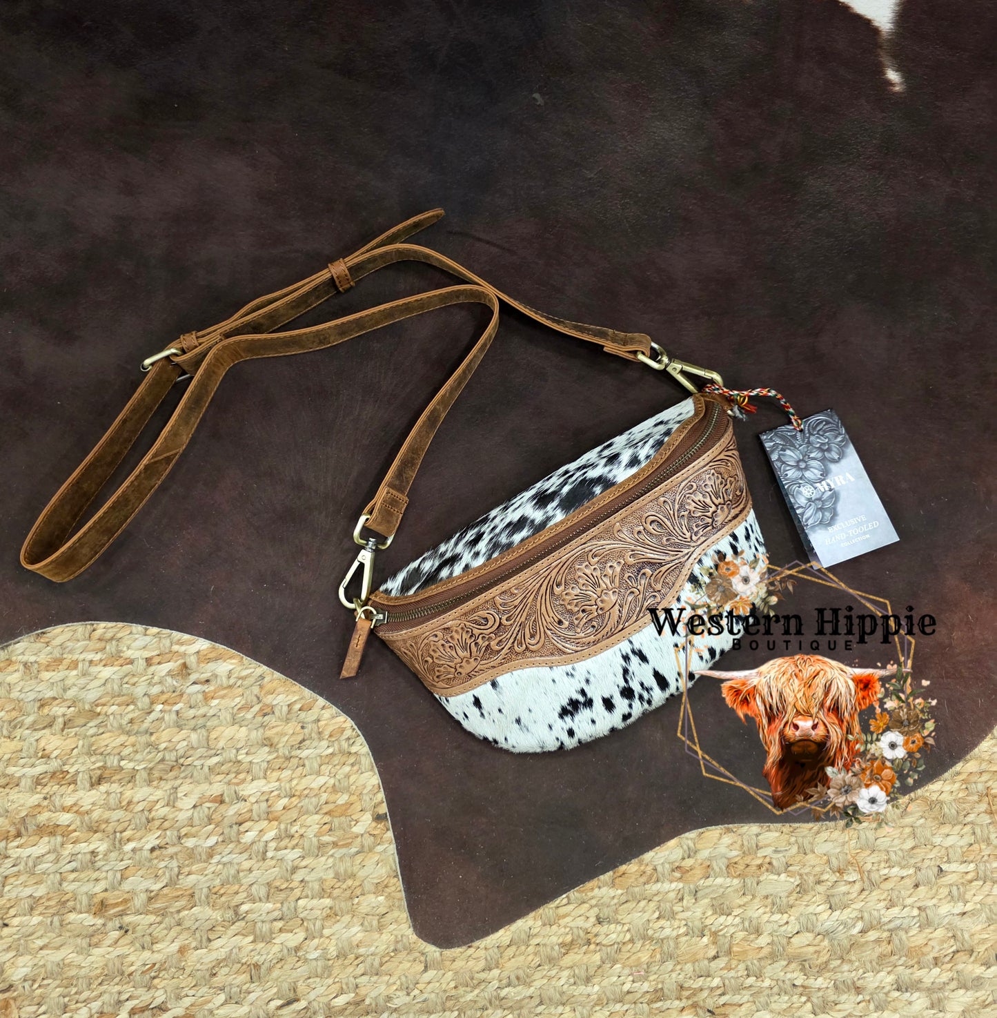 Myra Wildwood Handtooled Bag
