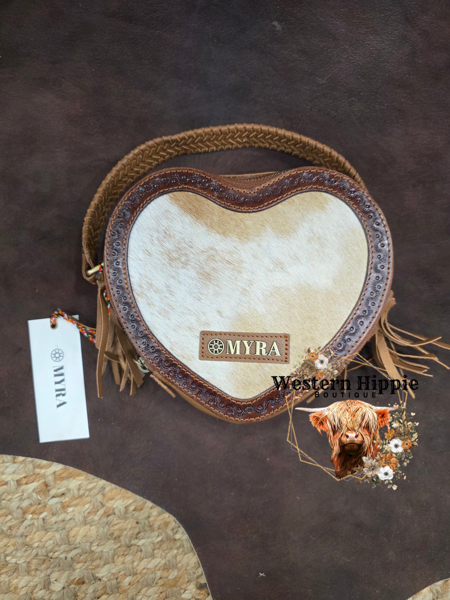 Myra Rodeo Romance Handtooled Leather Bag
