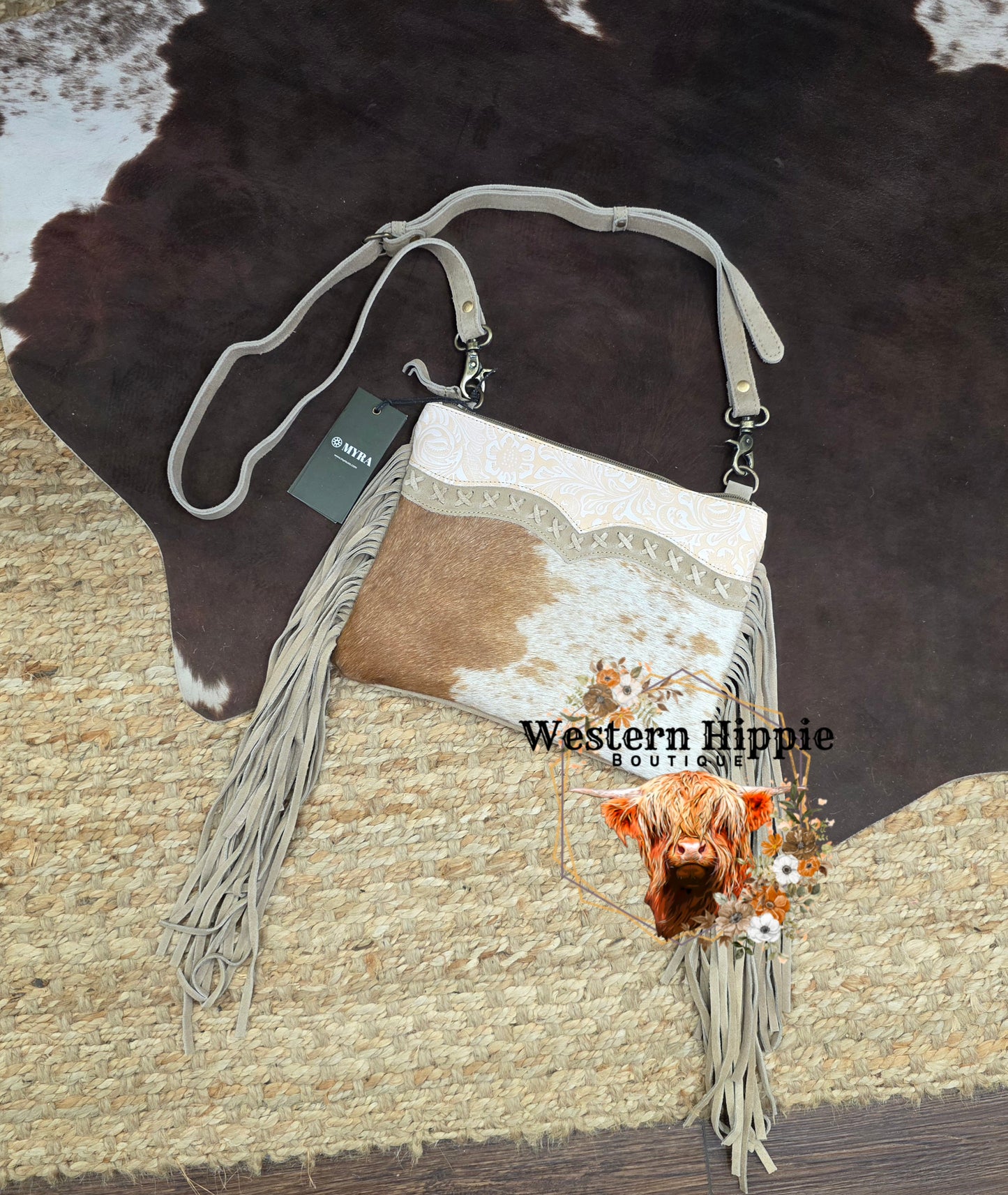 Mesa Rebel Hairon Bag in Spotted Tan