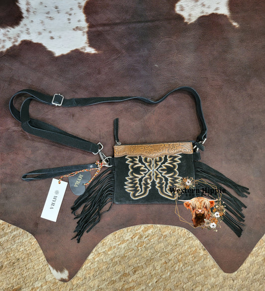 Desert Wing Crossbody Bag In Black
