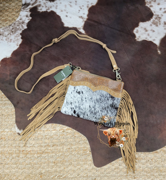 Timber Trail leather Bag in Burnished Bronze & Soft Porcelain