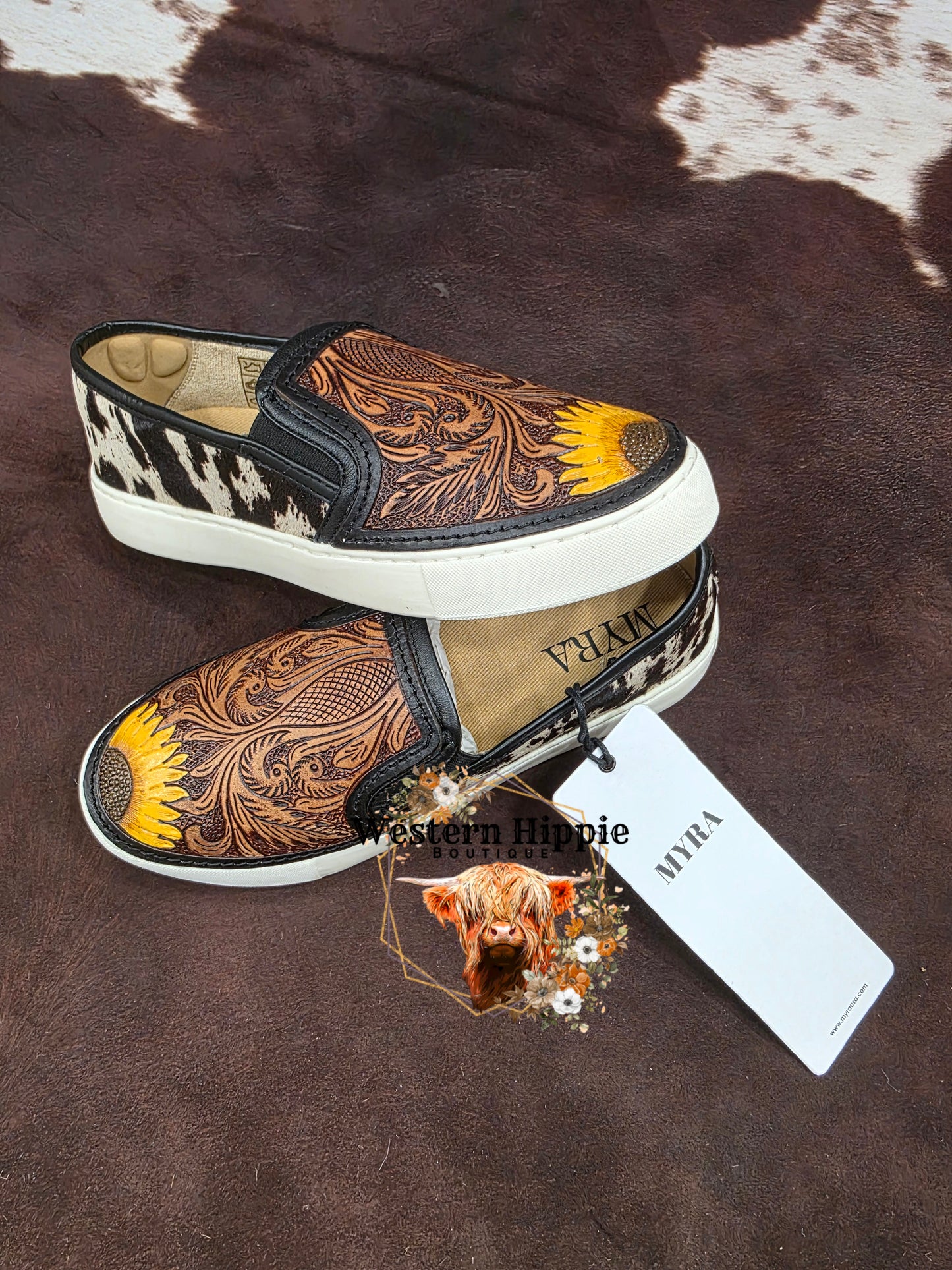 Nehard Western Hand Tooled Sneakers