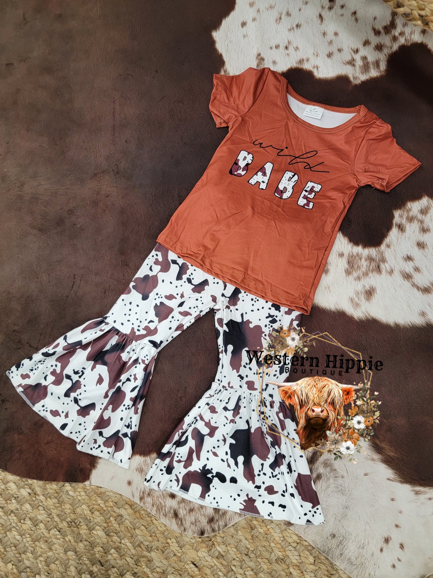 Wild babe bell bottoms set