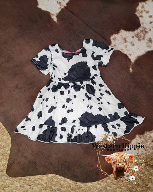 Cute cow print dress