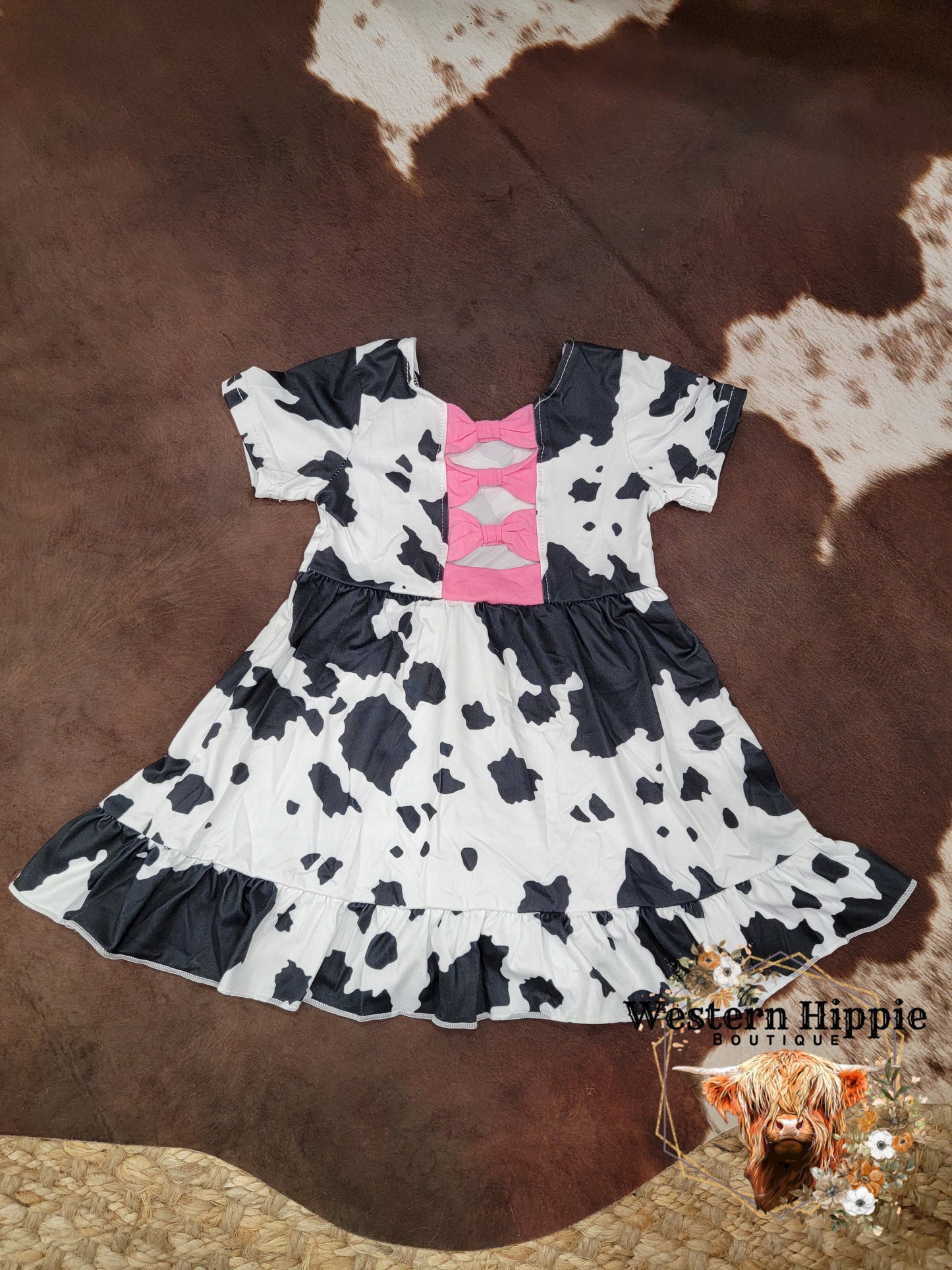 Cute cow print dress