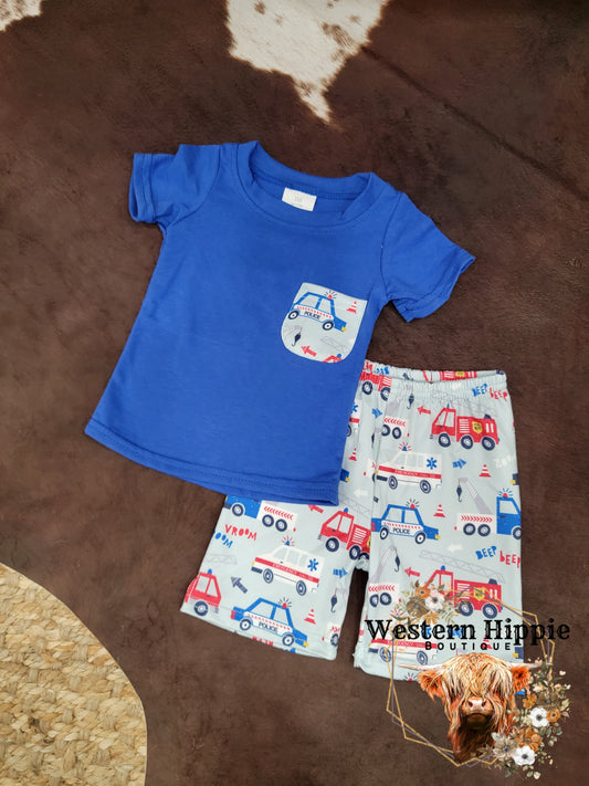 First responders shorts set