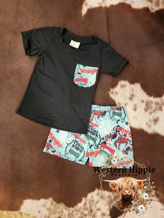 Coors rodeo shorts set