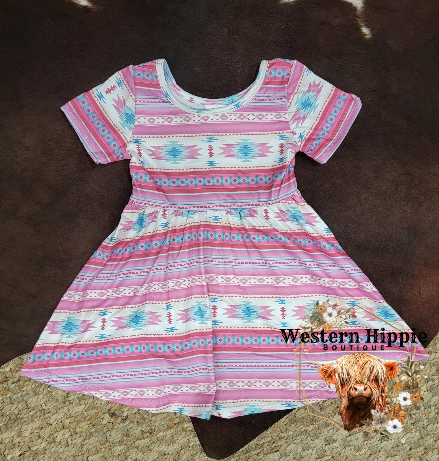 Pink aztec dress