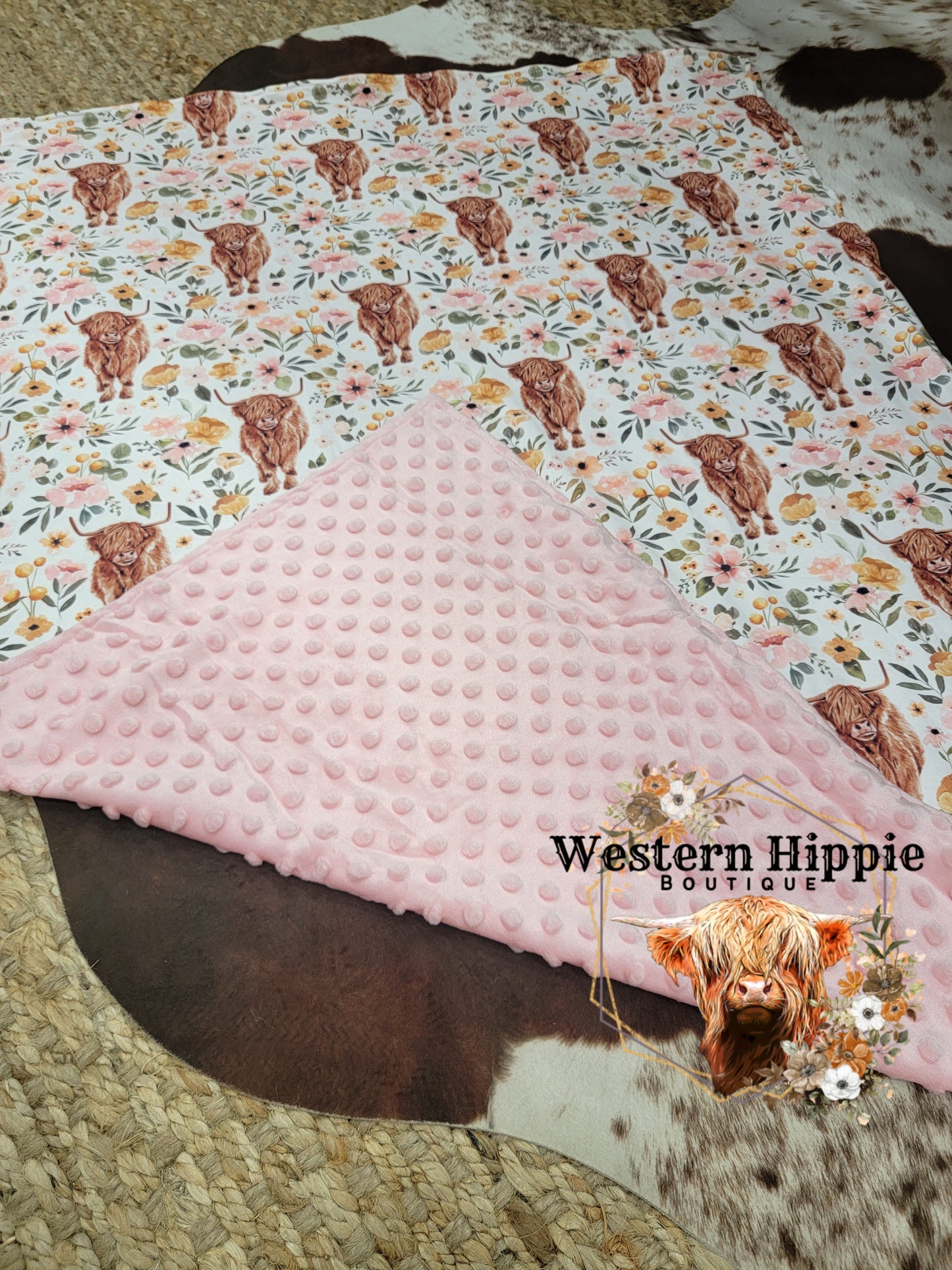 Sweet cow print blanket