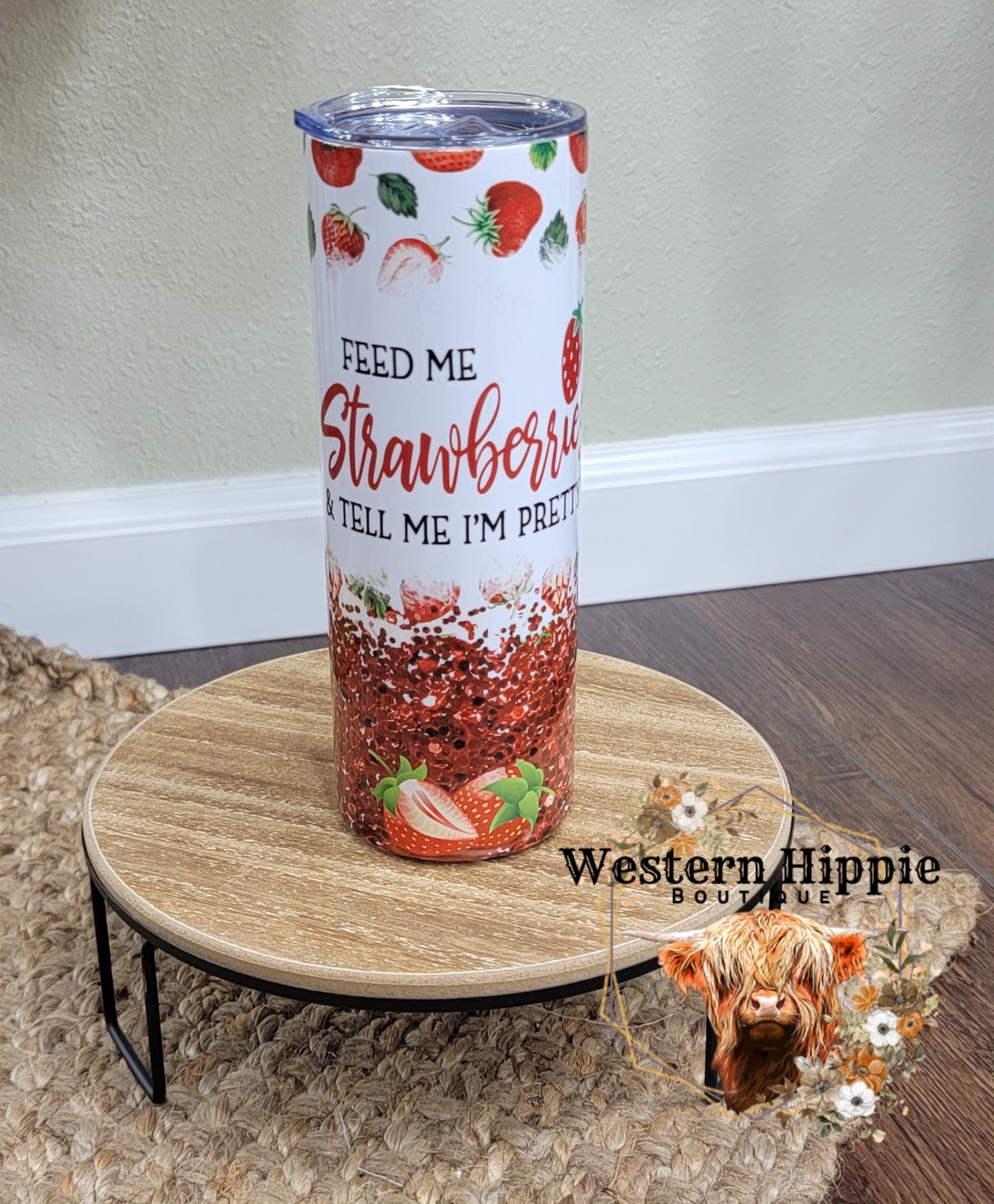 20oz feed me strawberries tumbler