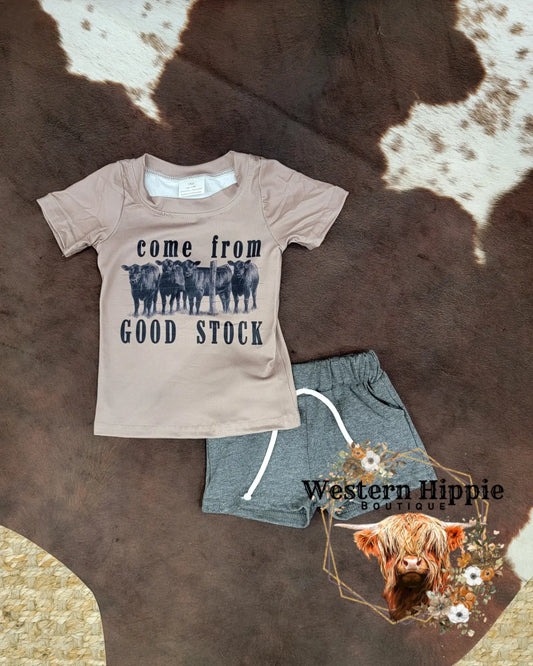 Come from good stock shorts set